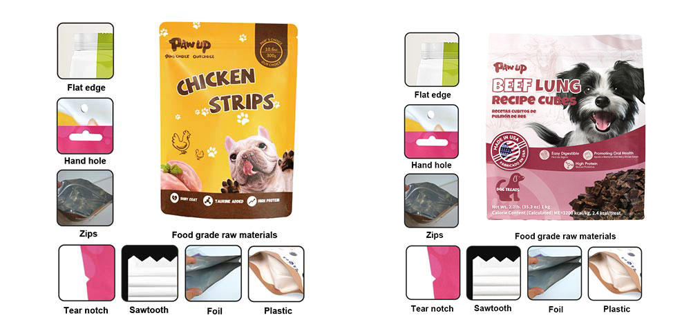 Easy-to-tear, shiny and exquisite cat food packaging bags